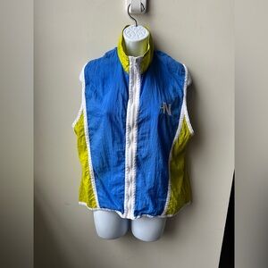 Vintage Nike Colorblock Nylon Vest Green Blue Size Large (12–14)